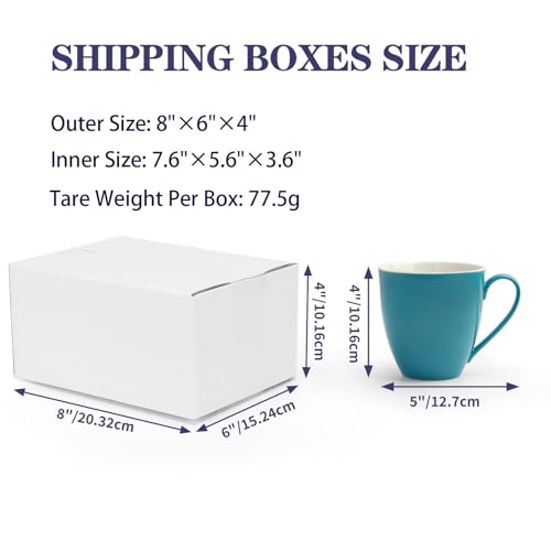 SPEPLA 40 Pack Small Shipping Boxes 8x6x4 Inches - Recyclable Corrugated Cardboard