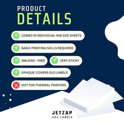 JETZAP Pre-Cut 4x6 Shipping Labels | Work on Most Inkjet and Laser Printers | Just Load & Print | USPS UPS FedEx for Home Printers | 500 Pack
