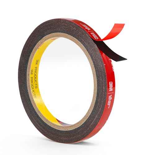 Double Sided Tape Heavy Duty 3M VHB, 0.39" x 10 ft, Strong Adhesive Waterproof Mounting Tape for Automotive, LED Strip Lights, DIY Home Decor
