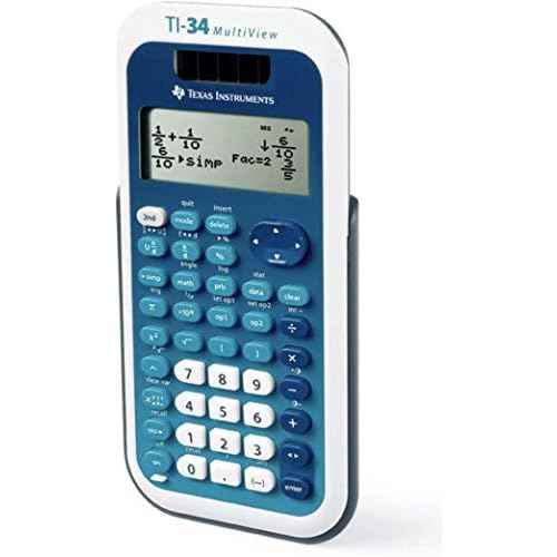 Texas Instruments TI-34 MultiView Scientific Calculator - Blue/White