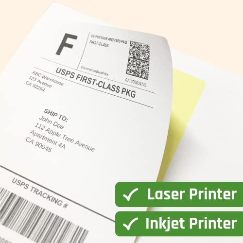 TownStix 4 x 5 Inches Printable Labels - 30 Sheets White Matte Self-Adhesive Stickers for Inkjet/Laser Printing (Variation: 4 x 5" | 30 Sheets)