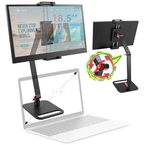 Adjustable Portable Monitor Stand Holder for 6-18.5 Inch Screen,Upgrade Version Desktop Expandable Display Base, Universal Aluminum Portable Monitor Holder 12.9inch Tablet Stand