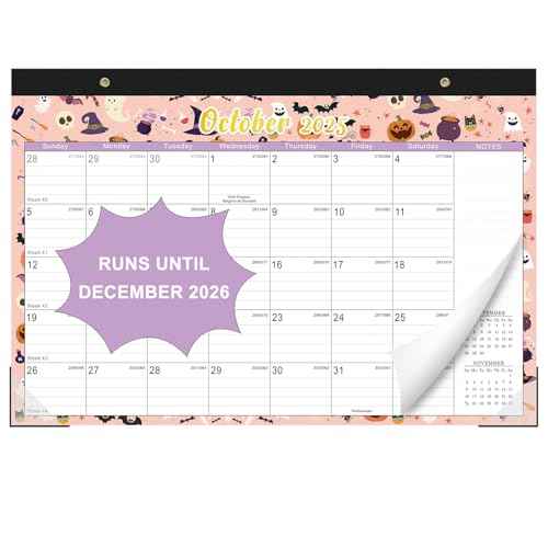 Lbylyhxc 2026 Desk Calendar, 18-Month Calendar Use Now to Dec. 2026, Large 17" x 12" Desktop/Wall Monthly Calendar for Home, School or Office (Desk Calendar Seasons, 17x12 inches)