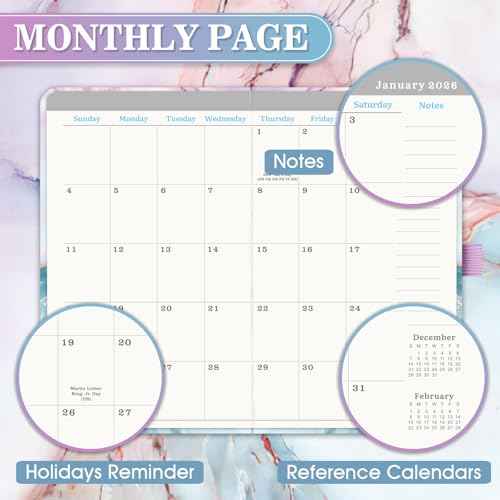 2026-2028 Monthly Pocket Planner - 3 Year Monthly Planner 2026-2028, Jan. 2026 - Dec 2028, 6.3" x 3.8", Small/Purse Planners with 60 Notes Pages, Inner Pocket, Pen Loop, Elastic Closure,
