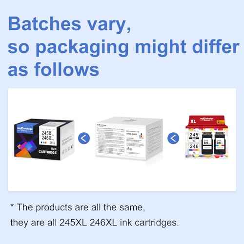 myCartridge SUPRINT 245XL Ink Cartridge PG-245 CL-246 Replacement for Canon Ink 245 and 246 Compatible for Canon 245XL 246XL Combo Pack for Pixma MG2522 TS3122 TS3322 MX490 TR4520 Printer 245 Ink