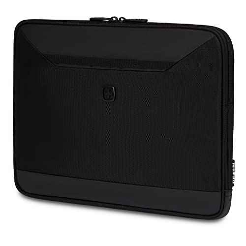 SwissGear Padded Zippered Laptop Sleeve, Micro-Twill Laptop Case with Fleece Lining & Front Webbing