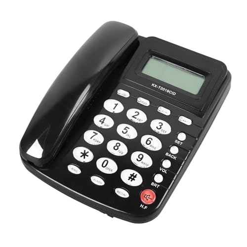 Zopsc Landline Telephone, Upgraded Large Buttons Corded Landline Telephone for Seniors, Hands Free Calling Corded Phone with Caller ID Display for Home Office Hotel, Zopsc8dt16ye4ms