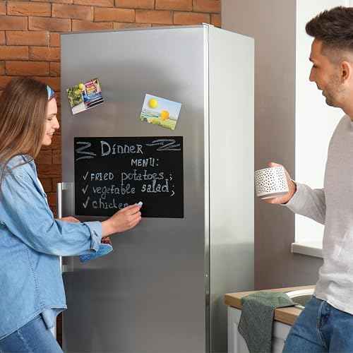 Magnetic Chalkboard Wallpaper Stick and Peel, 24" x 39"Chalk Board Contact Paper with Adhesive on Wall for School, Office, Kitchen Fridge, Drawing