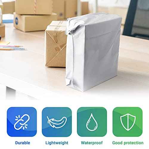Gusseted Poly Mailers, 15 x 20 x 4 Inches. Pack of 100 White Expansion Poly Mailers Bags. Lightweight Plastic Shipping Bags for Clothing, 2.4 Mil. Waterproof Envelope for Shipping Peel & Seal