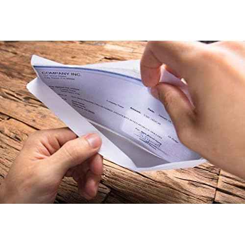 #8 Double Window Security Check Envelopes, No.8 Double Window Bussiness Envelopes Designed for QuickBooks Checks - Computer Printed Checks - 3 5/8 X 8 11/16 (NOT for INVOICES) - 24 LB - 500 PACK