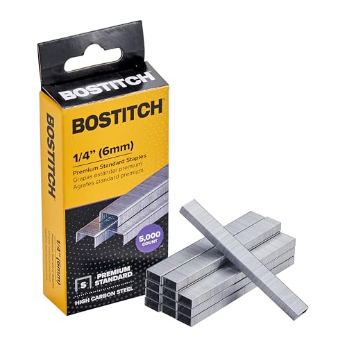 Bostitch SBS1914CP Standard Staples 1/4" Leg Vertical Box of 5000