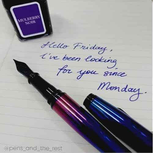 Monteverde Invincia Nebula Fountain Pen - Broad Nib, Multi-Color Plating, Premium Writing Instrument