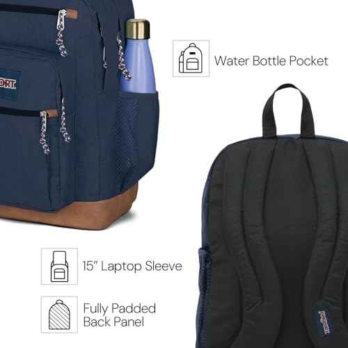 JanSport Cool Backpack, with 15-inch Laptop Sleeve - Large Computer Bag Rucksack with 2 Compartments, Ergonomic Straps, Russet Red