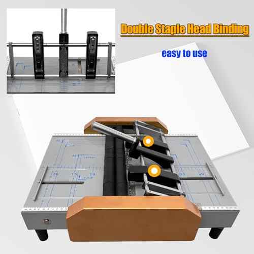 TECHTONGDA Automatic Booklet Maker Machine 110V Paper Binding Machine Folding Machine, Multifunctional Paper Stapler with Dual Adjustable Side Guides, Folding Width 12.48''x17.32''
