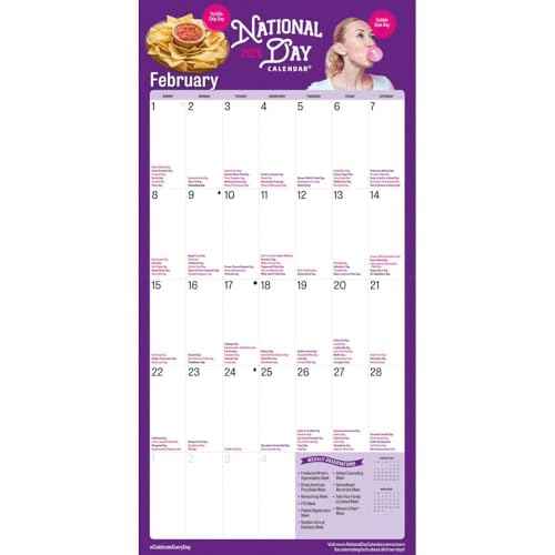 Carousel Calendars, National Day 2026 Wall Calendar, 12'' X 12'', 16-Month Calendar with Stapled Binding