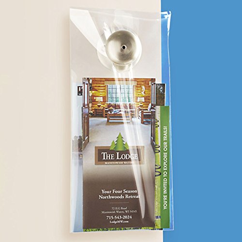 ULINE Clear Poly Bag 6x12 for Doorknobs & Flyers, 1.5 Mil Thick, Pack of 50