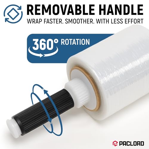5” x 1000’ Stretch Wrap Mini 2 Rolls with Handle – Clear Plastic Film