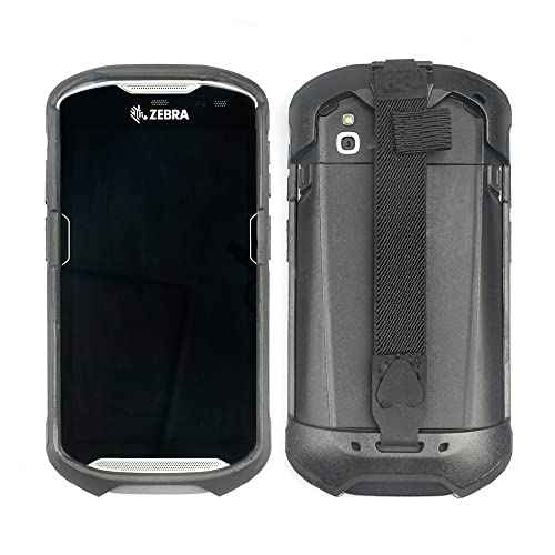 IYOUBOL Protective Cover Bumper Case Rugged Boot with Hand Strap for Zebra TC51 TC510K TC52 TC56 TC57 Black