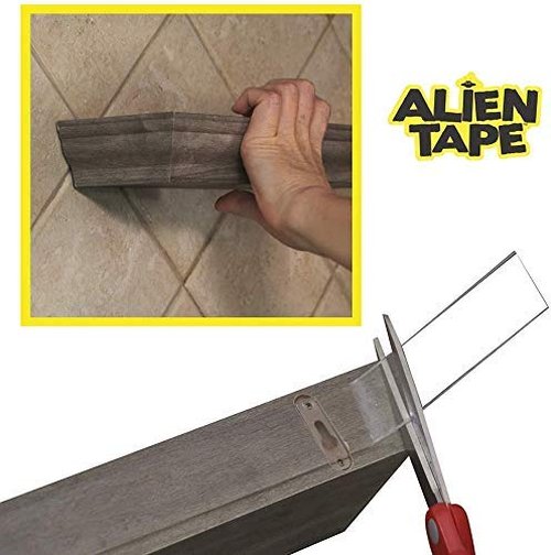 Bell+Howell Alientape Nano Double Sided Tape, 21-ft Multipurpose Removable Adhesive Transparent, Grip Mounting Washable Strong Sticky Heavy Duty for Carpet Photo Frame Poster Décor - As Seen On TV
