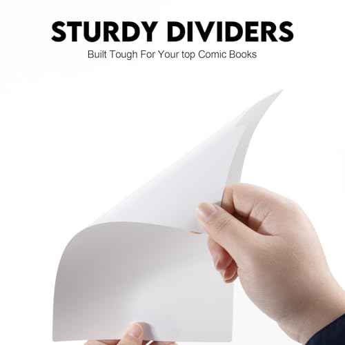 Comic Book Dividers 100ct ? Premium Organizers for Comic Collections, Durable Archival Comic Book Dividers with Tab, Perfect Size for Storage Box
