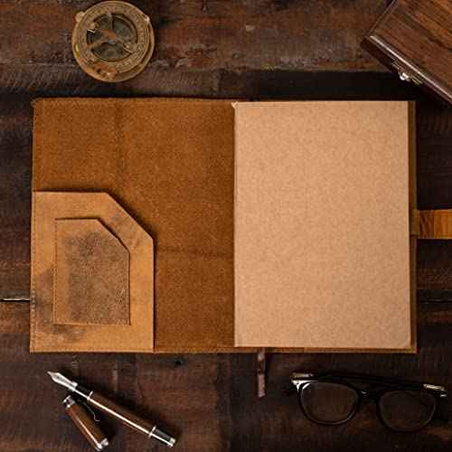 Refillable Leather Journal Lined Notebook, Bible Journal Psalm 46v10 Embossed Bible Verse | Christian Journal, Refillable Notebook for Men and Women Pen Holder & Card Slots, 200 Pages, 9 x 6 Inches