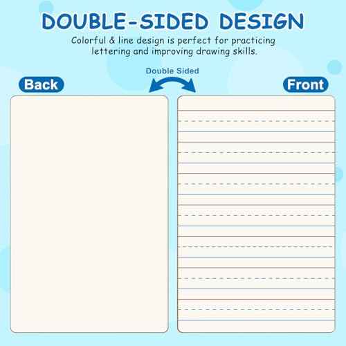24-Pack Dry Erase Boards, Double-Sided Mini Whiteboards with Lines for Kids, Students, Teachers ? 6"x9" Lined Whiteboards for Math & English Writing Practice, Classroom Essentials