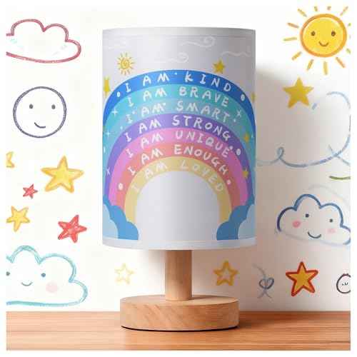 Classroom Reading Corner Rainbow Inspirational Desk Lamp, 3 Light Modes, USB Powered, for Bedroom,Calming Corner Decor, Cozy Center, Book Center and Supplies, 10 inch Height.