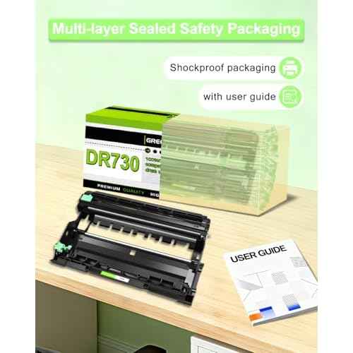 Compatible DR730 Drum Unit Replacement for Brother DR730 DR-730 o Use with MFC-L2750DW HL-L2370DW MFC-L2710DW HL-L2350DW DCP-L2550DW Printer(2 Pack, Black)