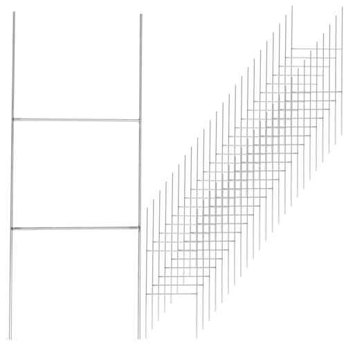 25 Pack Heavy Duty Metal H Frame Wire H Long Stakes, 24'' x 10'' Yard Sign Stake for 4mm Corrugated Signs