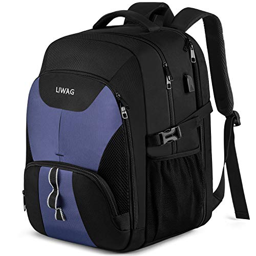 LIWAG Extra Large Business Travel Backpack, Anti Theft Water Resistant College Backpack Computer Bag Fits 17.3Inch Laptop Notebook, Blue