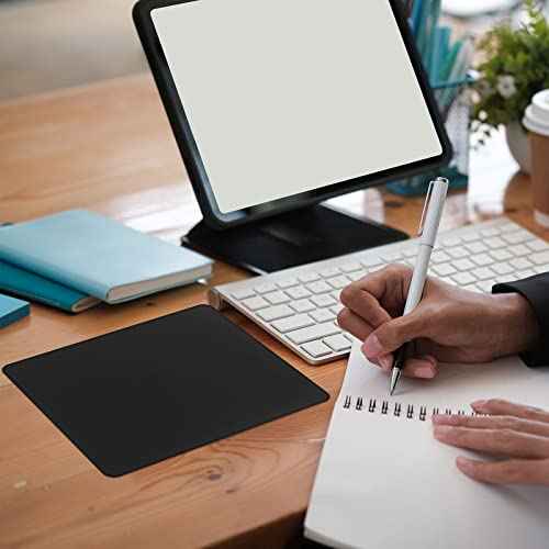 Crtiin 100 Pack Mouse Pad Bulk 7.09 x 8.66 x 0.08 Inches Black Computer Mousepad with Non Slip Rubber Base Gaming Mousepad for Desk Gaming Home Office Computer Laptop Smooth Mouse Control