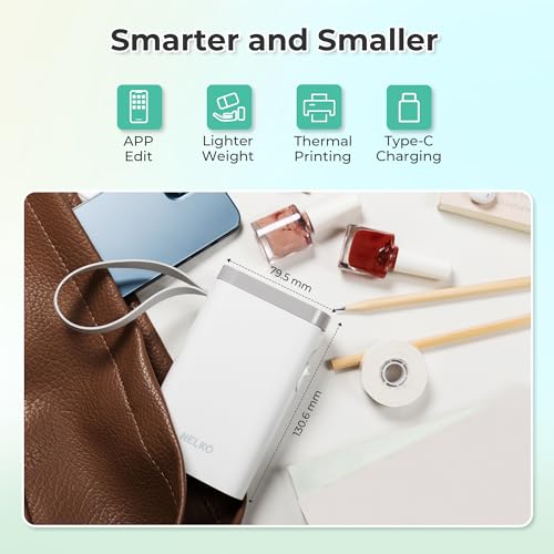 Nelko P21 Bluetooth Label Maker with Tape - White Portable Label Printer