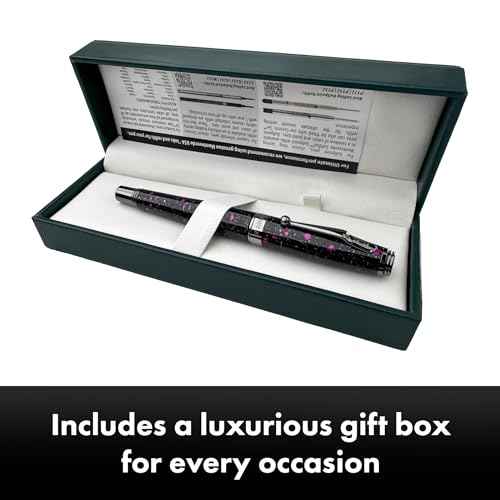 Monteverde Invincia Vega Starlight Purple Fountain Pen - Fine Nib, Artistic Design, Precision Writing Instrument