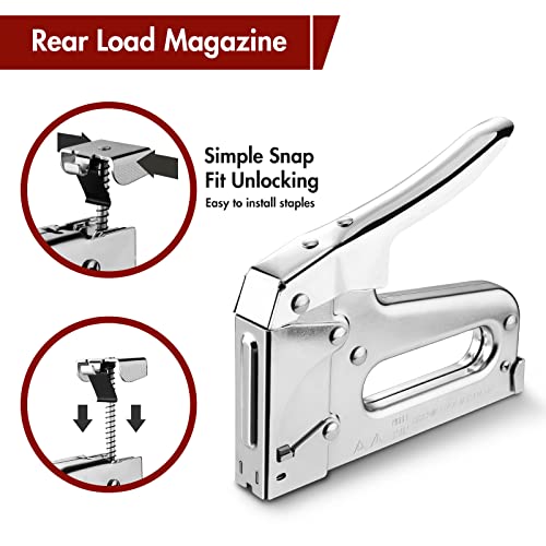 Arrow T50 Heavy Duty Staple Gun 1-Pack Manual Stapler for Upholstery & Repairs