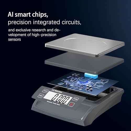 Postal Scale Transport Scale 30kg/1g, 66lb with Battery and Stainless Steel Scale Plate, can be Used in Home Kitchen, Postal, Transport, Parcel, Supermarket with Fruit Scale