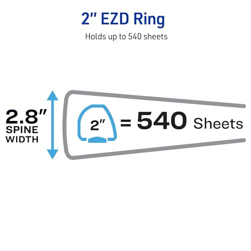 Avery Heavy-Duty 3 Ring Binder 2 Inch White EZD Rings - Model 79192