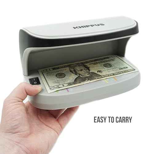 K410 Counterfeit Bill Detector with LED UV Light for Money, Credit Cards and IDs