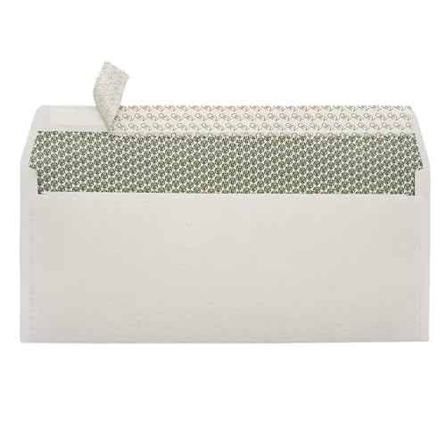 100 count #10 Self Seal and Self Adhesive Security Letter Size Envelopes, No. 10 or 4.18" x 9.5" Letter Size, 24 lb White Paper, Windowless