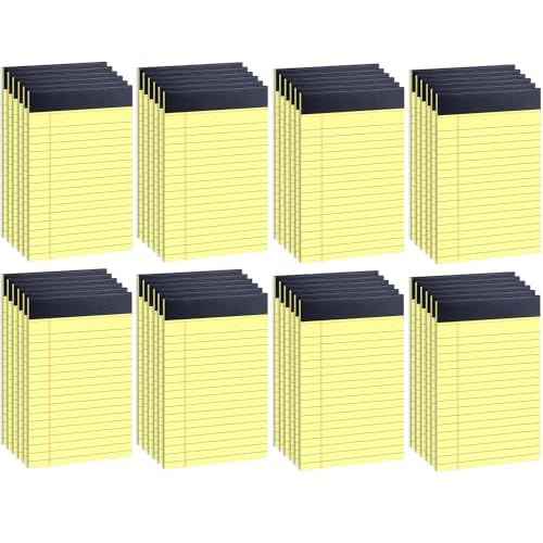 48 Pack Legal Pads Bulk,5 x 8 Inch White Notepad, Note Pads College Ruled Perforated Memo Pad for Work Study Daily Note Taking List, Lined Writing Pads Memo Refills Notepads for Office Home School