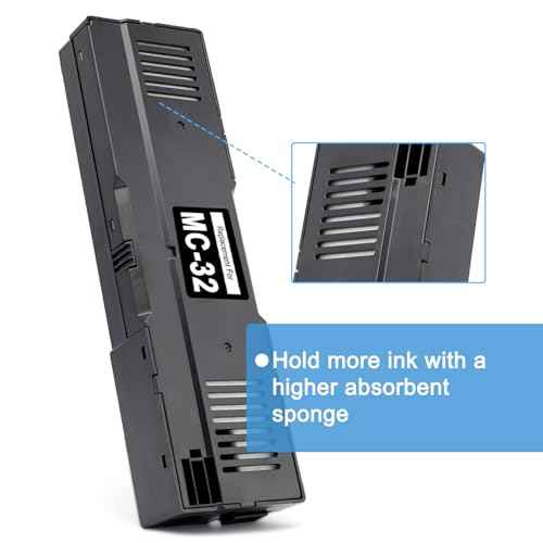 MC-32 Maintenance Cartridge Replacement for Canon Imageprograf TC-20 TC-20M TC-5200 TC-5200M, Upgraded MC32 Ink Maintenance Box Ink Waste Tank