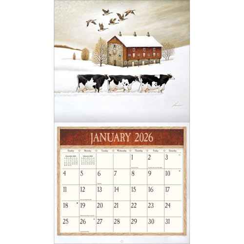 Lang Companies, Cows Cows Cows 2026 Wall Calendar by Lowell Herrero, 13.4'' X 12'', 12-Month Calendar with Stapled Binding