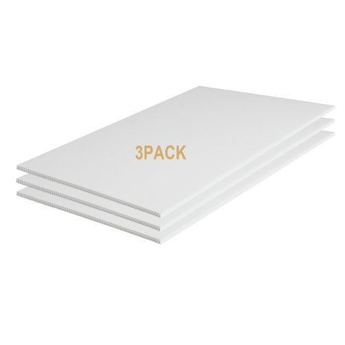 YDisplay 3Pack Poster Blank Board 24×36’’ Corrugated Plastic Board 3/16 Inches Thick for School Projects,Craft,Art & Display,White