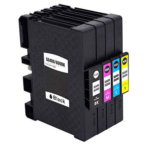 F FINDERS&CO Sawgrass SG400 SG800 Sublimation Ink Cartridge High Yield Replacement for Sawgrass Virtuoso SG 400 SG 800 Printer (1 Black, 1 Cyan, 1 Magenta, 1 Yellow)