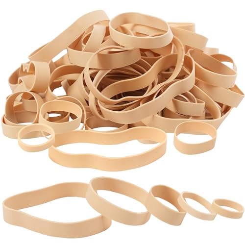 HAIDIBAO Rubber Bands Assorted Sizes 65Pcs Heavy Duty Elastic