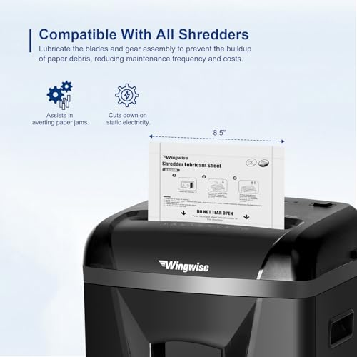 12-Pack Shredder Lubricant Sheets for All Shredders