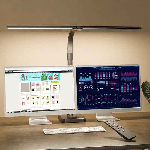 Desk lamp£¬Led Desk Lamp for Office Home - Eye Caring Architect lamp, 24WDual Screen Computer Monitor Adjustable Smart Desk lamp, Suitable for Home/Office/Bedroom