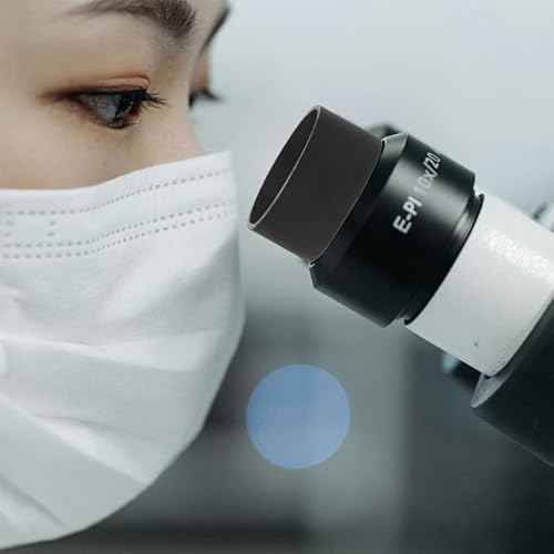 Cabilock 2 Pack Microscope Eye Mask Rubber Eyepiece Covers for 36-38Mm Diameter Large Flat Angle Binocular Eye Cups with Foldable Design for Comfortable Wide Field Viewing