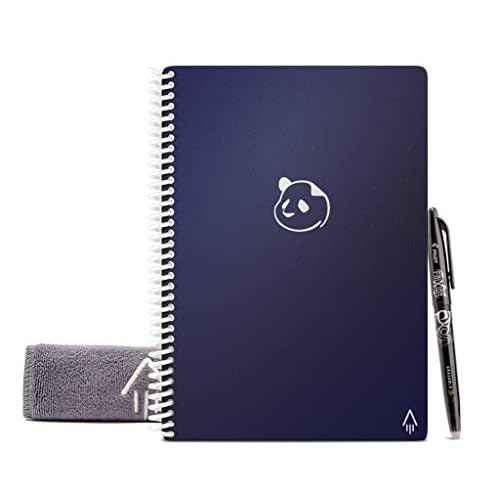Rocketbook Panda Planner Reusable Smart Pages, Executive Size 6x8.8, Midnight Blue - Daily, Weekly & Monthly Pages, App-Connected, Erasable, Ideal for Motivational Journaling, Goal Setting & Digital Organization
