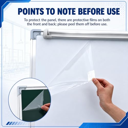Woanger 40x28 Inch Whiteboard with Adjustable Tripod Stand & 14x20 Inch Dry Erase Board