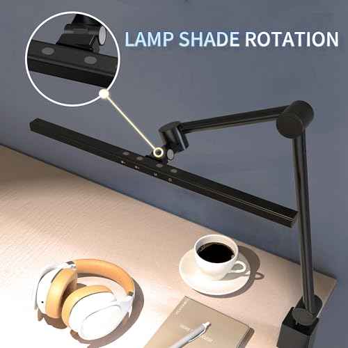 LED Desk Lamp with Clamp,Monitor Light Bar,Eye-Caring Desk Light,Ultra High Definition and Brightness Table Light,5 Modes 20 Brightness,No Screen Glare&Reduce Eye Fatigue for Reading,Study.